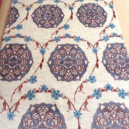 プレミアムギャッベ／ホシナマイ（ルリバフ） 216×137cm（HL-62730）