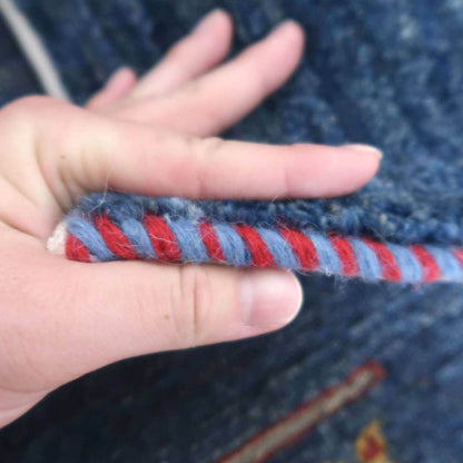 プレミアムギャッベ／ホシナマイ（ルリバフ） 210×148cm（HL-69835）