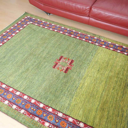 プレミアムギャッベ／ホシナマイ（ルリバフ） 220×151cm（HL-71209）