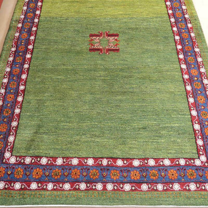 プレミアムギャッベ／ホシナマイ（ルリバフ） 220×151cm（HL-71209）