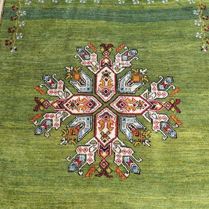 プレミアムギャッベ／ホシナマイ（ルリバフ） 203×154cm（HL-71240）