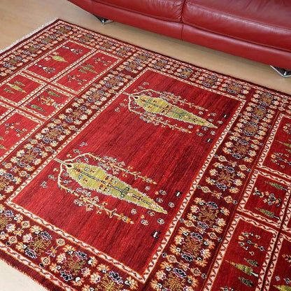 プレミアムギャッベ／ホシナマイ（ルリバフ） 247×167cm（HL-71253）