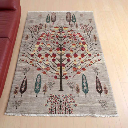 プレミアムギャッベ／ホシナマイ（ルリバフ） 225×151cm（HL-71624）