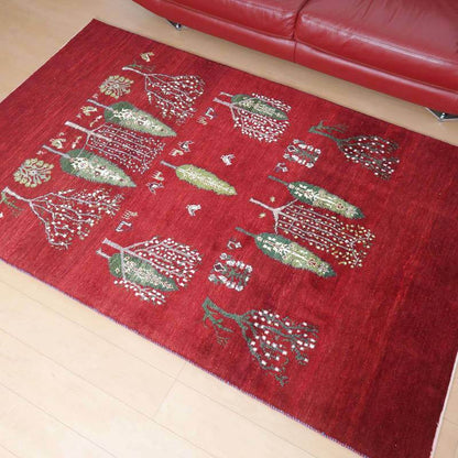 プレミアムギャッベ／ホシナマイ（ルリバフ） 235×145cm（HL-73272）