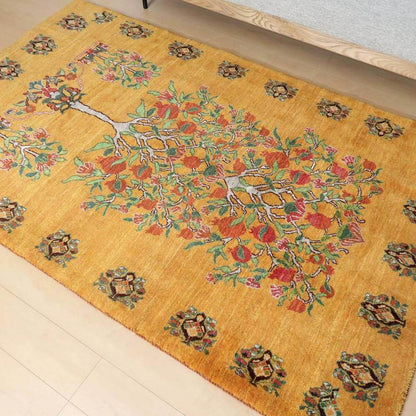 プレミアムギャッベ／ホシナマイ（ルリバフ） 233×143cm（HL-83653）