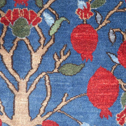 プレミアムギャッベ／ホシナマイ（ルリバフ） 207×135cm（HL-89693）