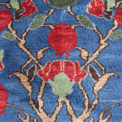 プレミアムギャッベ／ホシナマイ（ルリバフ） 207×135cm（HL-89693）