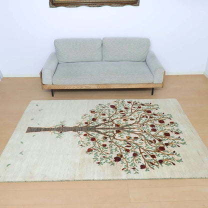 プレミアムギャッベ／ホシナマイ（ルリバフ） 238×155cm（HL-91089）