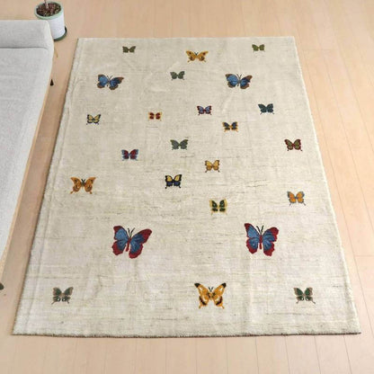 プレミアムギャッベ／ホシナマイ（ルリバフ） 242×180cm（HL-91243）