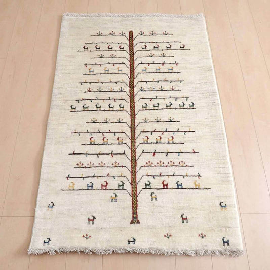 プレミアムギャッベ／ホシナマイ（カシュクリ） 136×90cm（HM-69637）