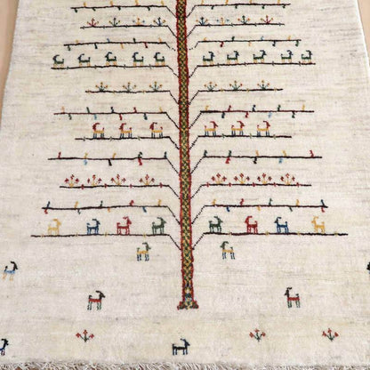 プレミアムギャッベ／ホシナマイ（カシュクリ） 136×90cm（HM-69637）