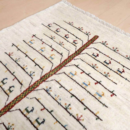 プレミアムギャッベ／ホシナマイ（カシュクリ） 136×90cm（HM-69637）