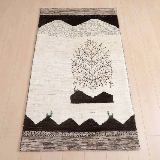 プレミアムギャッベ／ホシナマイ（カシュクリ） 147×84cm（HM-69646）