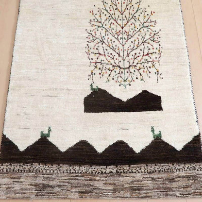 プレミアムギャッベ／ホシナマイ（カシュクリ） 147×84cm（HM-69646）