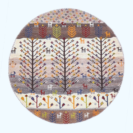 ギャッベ（ギャベ）カシュクリ　94×94cm（HM-70090）