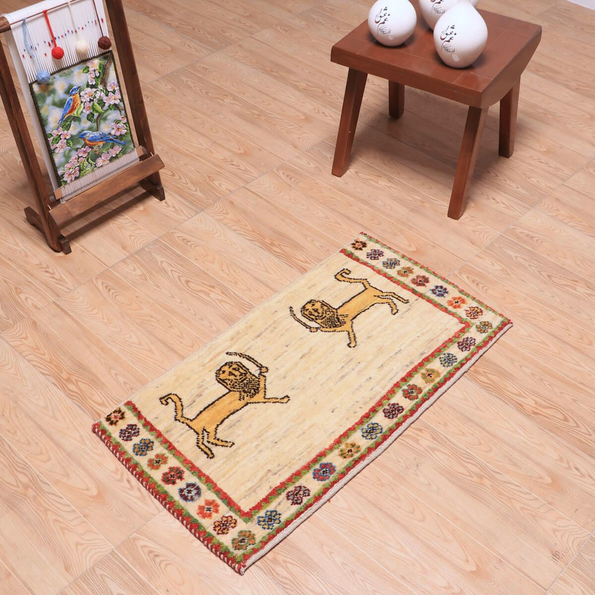 ギャッベ（ギャベ）カシュクリ　130×83cm（HM-70099）