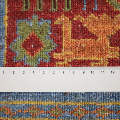ギャッベ（ルリバフ）　62×58cm（HP-11977）