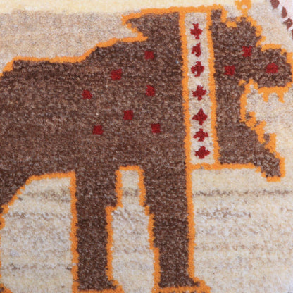 ギャッベ（ギャベ）カシュクリ　40×40cm（HP-70069）