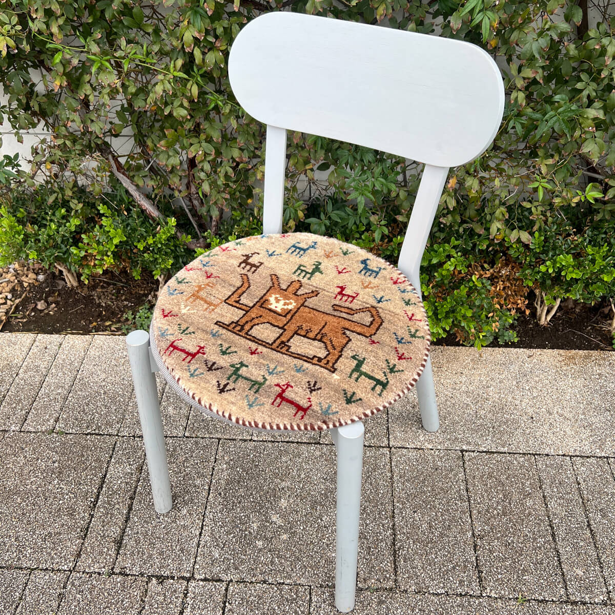 ギャッベ（ギャベ）カシュクリ　43×41cm（HP-70077）