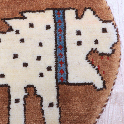 ギャッベ（ギャベ）カシュクリ　42×41cm（HP-70081）