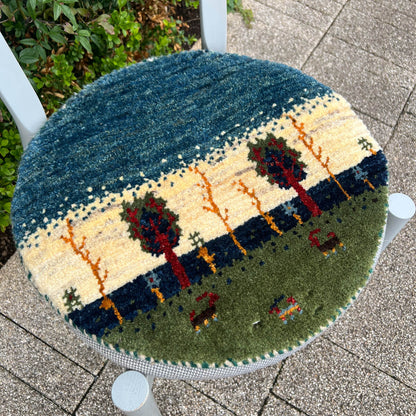 ギャッベ（ギャベ）カシュクリ　42×40cm（HP-70138）