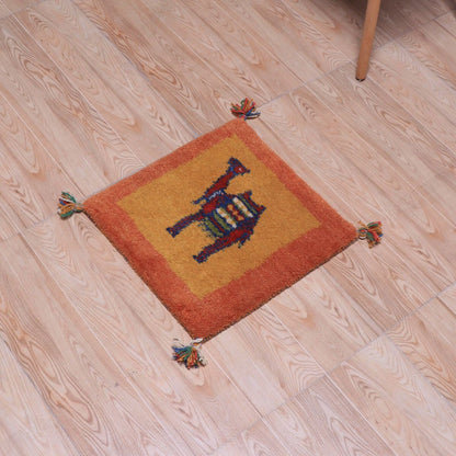 ギャッベ（ギャベ）カシュクリ　41×40cm（HP-70206）