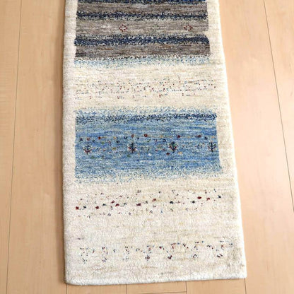 プレミアムギャッベ／ホシナマイ（ルリバフ） 138×47cm（HR-10925）