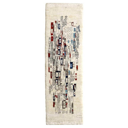 プレミアムギャッベ／ホシナマイ（ルリバフ） 146×45cm（HR-10931）
