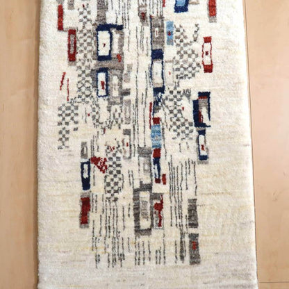 プレミアムギャッベ／ホシナマイ（ルリバフ） 146×45cm（HR-10931）