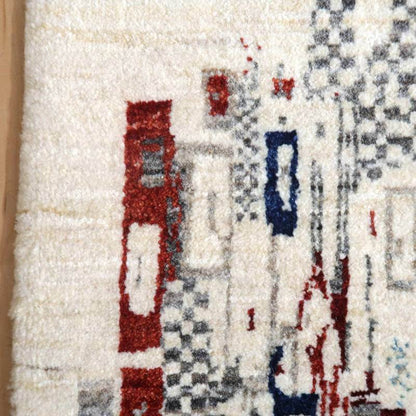 プレミアムギャッベ／ホシナマイ（ルリバフ） 146×45cm（HR-10931）