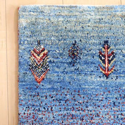 プレミアムギャッベ／ホシナマイ（ルリバフ） 143×44cm（HR-10932）
