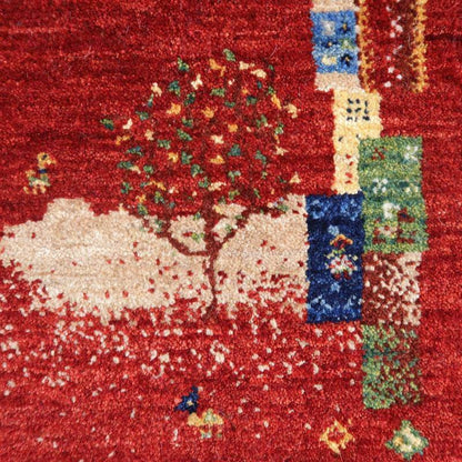 プレミアムギャッベ／ホシナマイ（ルリバフ） 136×46cm（HR-10946）