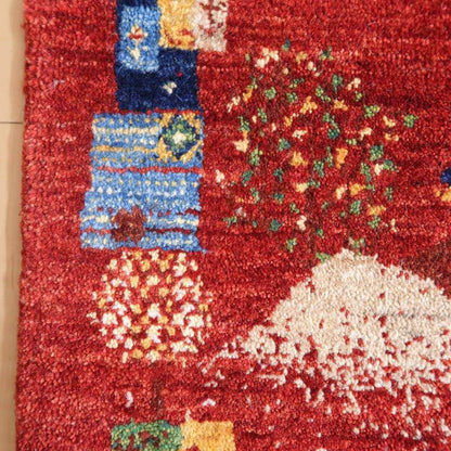 プレミアムギャッベ／ホシナマイ（ルリバフ） 136×46cm（HR-10946）