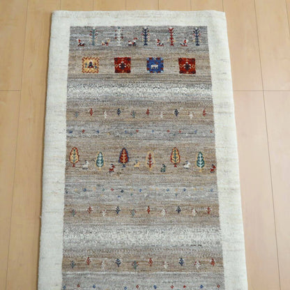 プレミアムギャッベ／ホシナマイ（ルリバフ） 199×81cm（HR-11094）