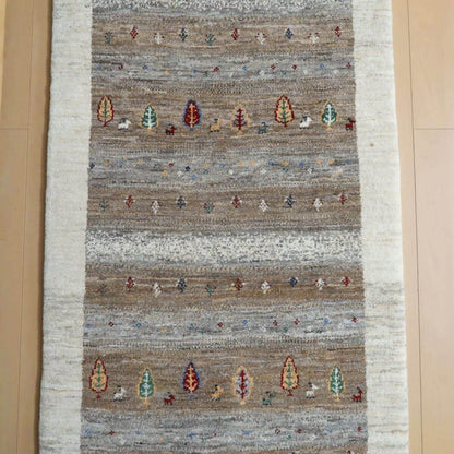 プレミアムギャッベ／ホシナマイ（ルリバフ） 201×83cm（HR-11105）