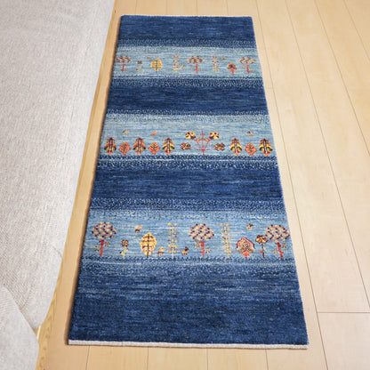 ギャッベ（ルリバフ）　151×63cm（HR-12008）