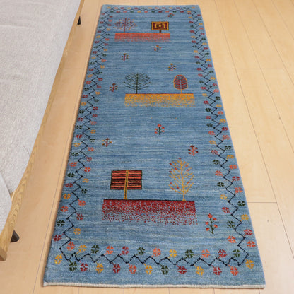 ギャッベ（ルリバフ）　205×76cm（HR-12017）