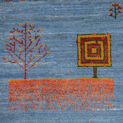 ギャッベ（ルリバフ）　205×76cm（HR-12017）