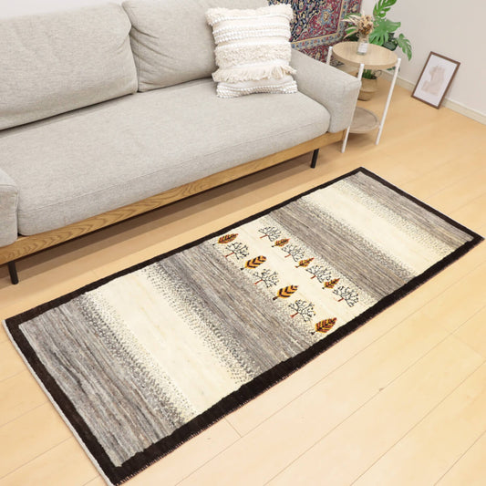 ギャッベ（ギャベ）カシュクリ　197×75cm（HR-13117）