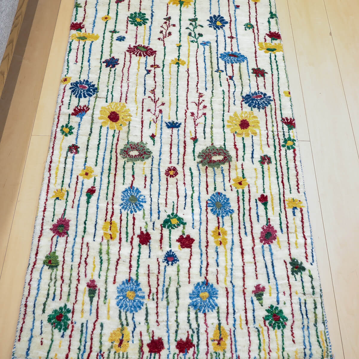 ギャッベ（ギャベ）ルリバフ　296×80cm（HR-13123）
