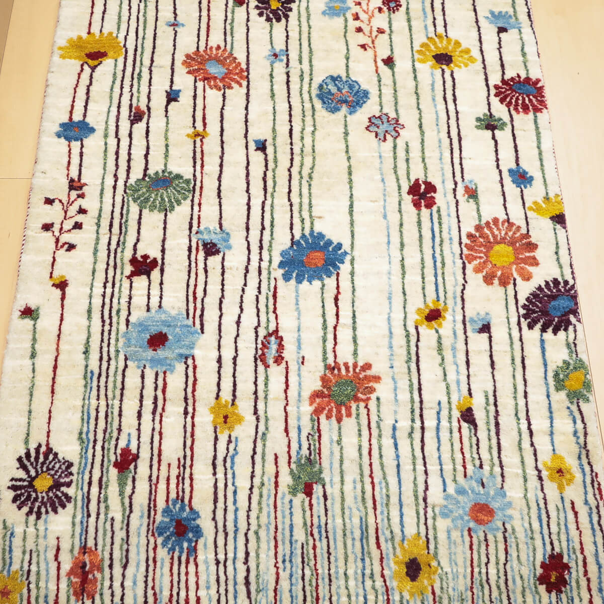 ギャッベ（ギャベ）ルリバフ　299×84cm（HR-13125）