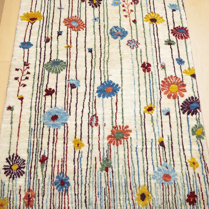 ギャッベ（ギャベ）ルリバフ　299×84cm（HR-13125）