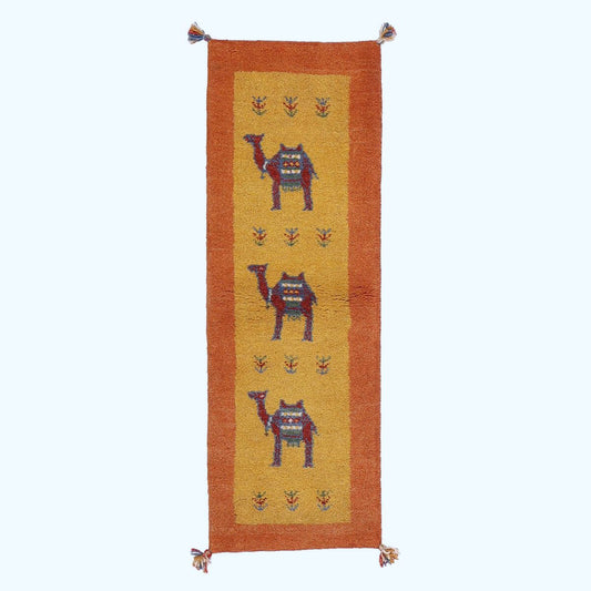 ギャッベ（ギャベ）カシュクリ　144×49cm（HR-70241）