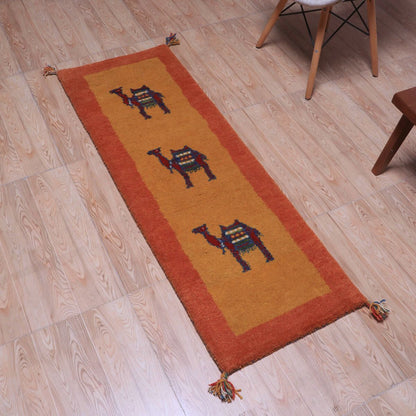 ギャッベ（ギャベ）カシュクリ　147×49cm（HR-70245）