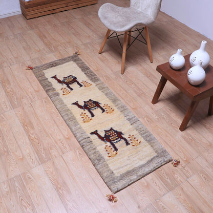 ギャッベ（ギャベ）カシュクリ　147×48cm（HR-70253）