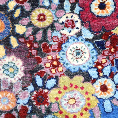 プレミアムギャッベ／ホシナマイ（ルリバフ） 113×63cm（HS-11001）