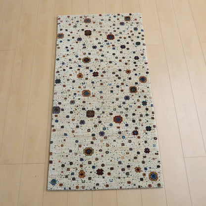 プレミアムギャッベ／ホシナマイ（ルリバフ） 142×73cm（HR-11086）