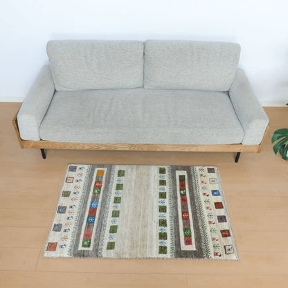 プレミアムギャッベ／ホシナマイ（カシュクリ）　123×82cm（HS-11139）