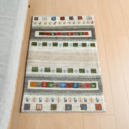 プレミアムギャッベ／ホシナマイ（カシュクリ）　123×82cm（HS-11139）