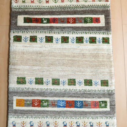 プレミアムギャッベ／ホシナマイ（カシュクリ）　123×82cm（HS-11139）